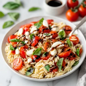 Easy Caprese Orzo Pasta Salad