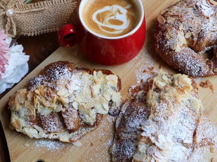 Almond Croissant and coffee