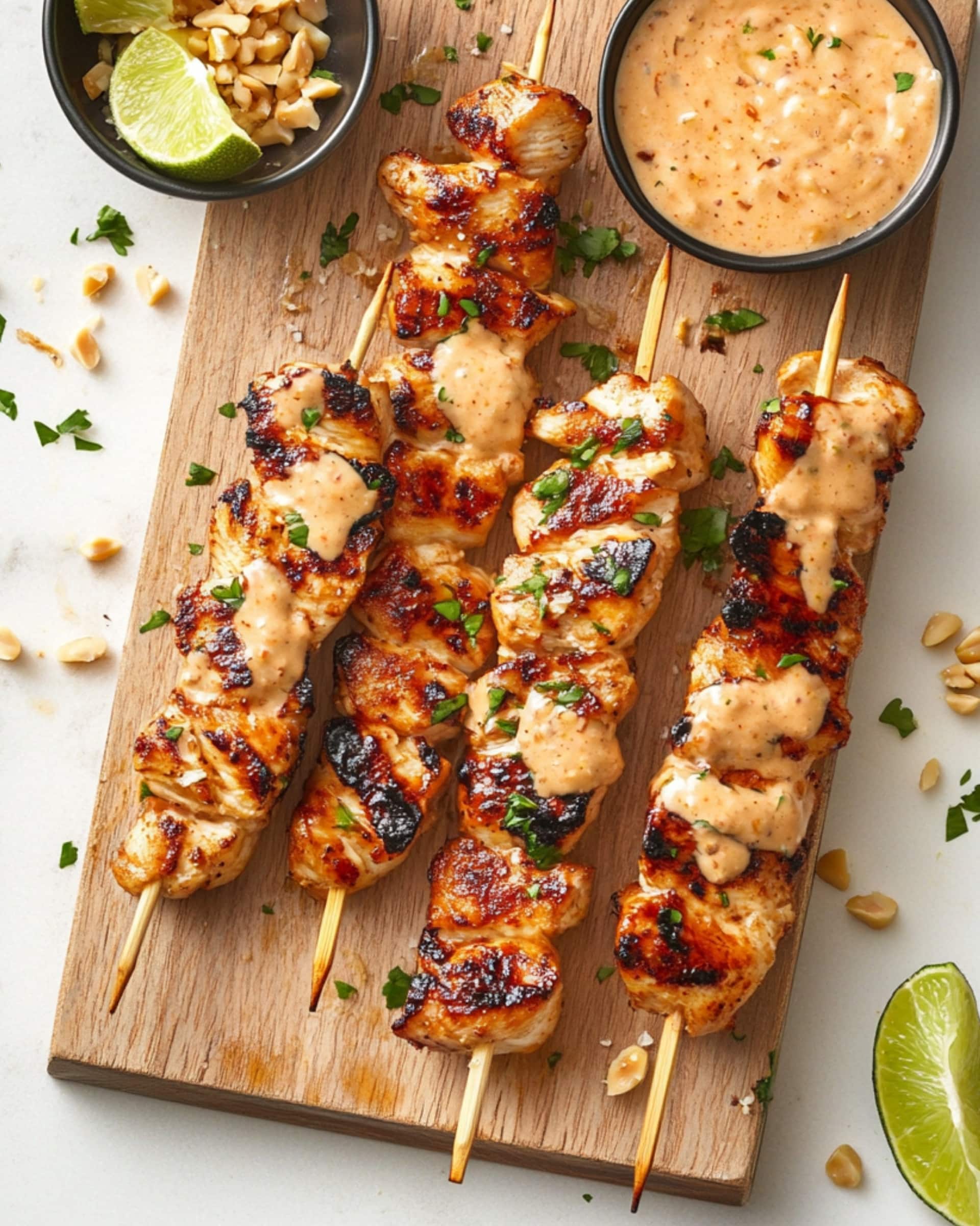 Chicken Satay with Peanut Sauce Recipe