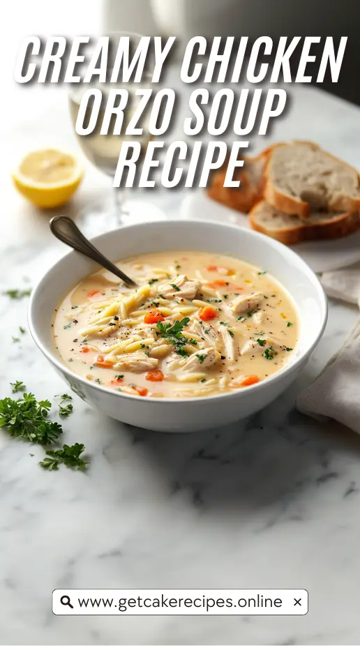 Creamy Chicken Orzo Soup Recipe