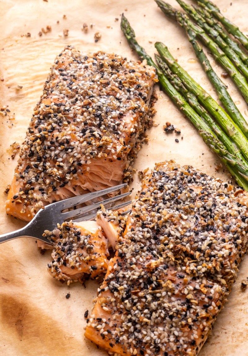 Sheet Pan Everything Salmon and Asparagus