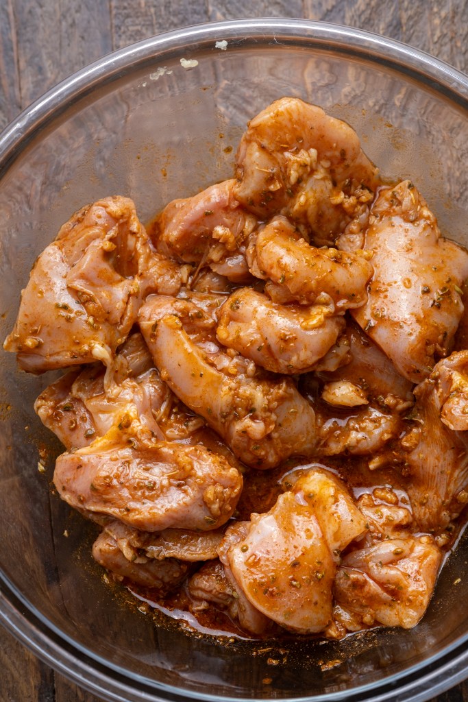 Greek Chicken Skewers with Lemon Rice