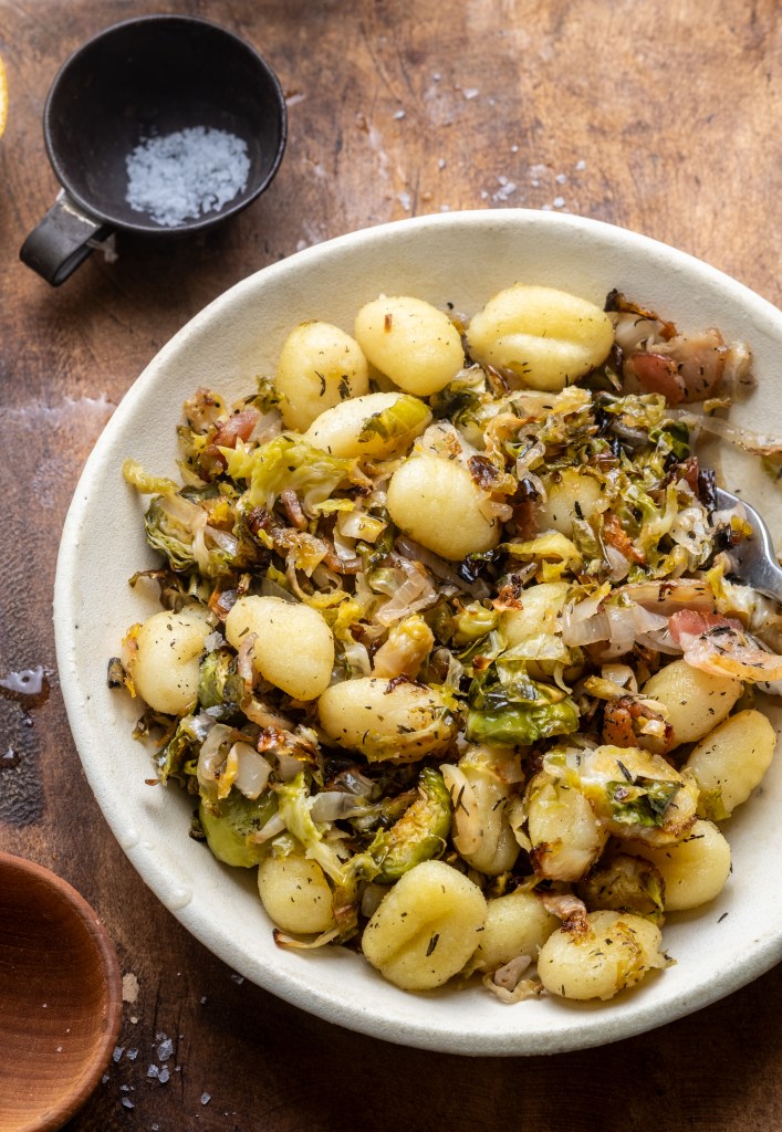 Sheet Pan Gnocchi with Brussel Sprouts and Bacon
