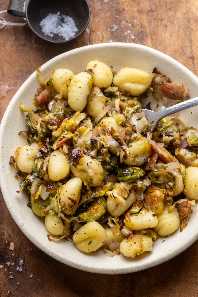 Sheet Pan Gnocchi with Brussel Sprouts and Bacon