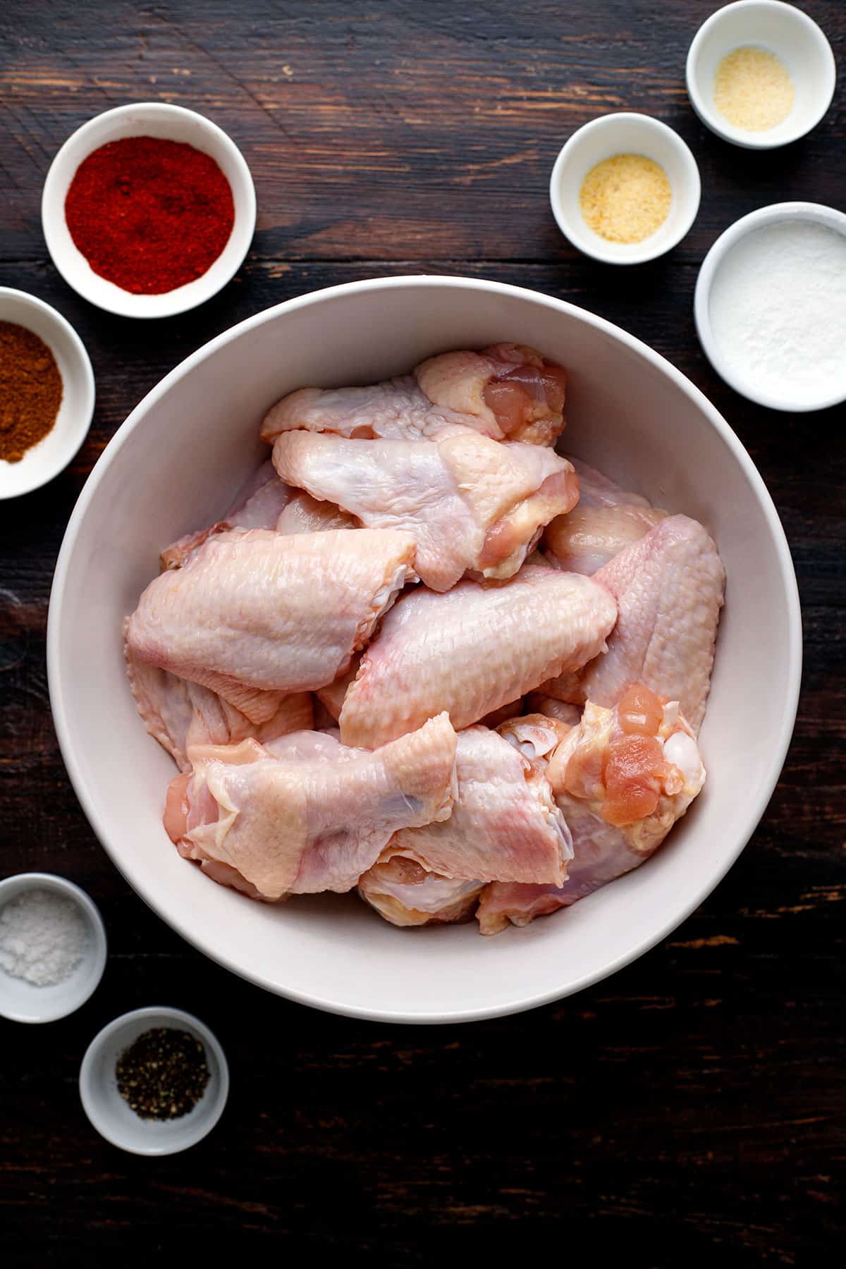 ingredients for chicken wings.