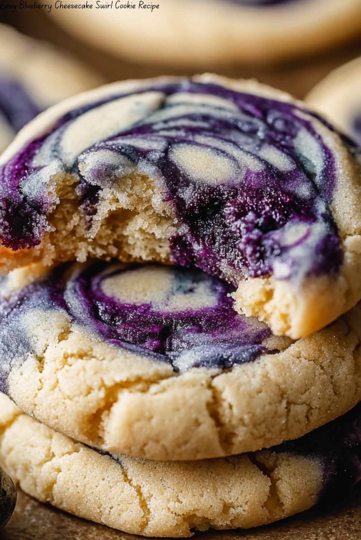 Easy Blueberry Cheesecake Swirl Cookie Recipe