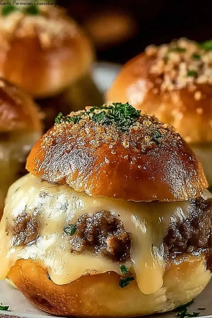 Garlic Parmesan Cheeseburger Bombs
