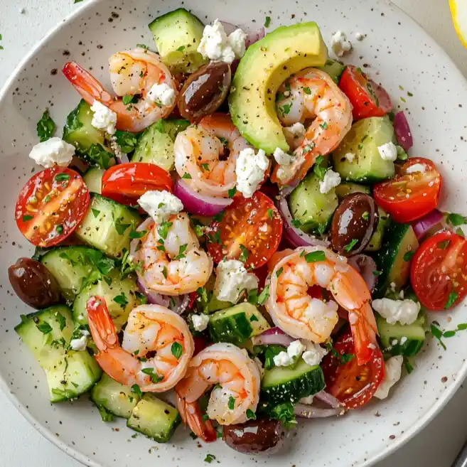 Mediterranean Shrimp and Avocado Salad