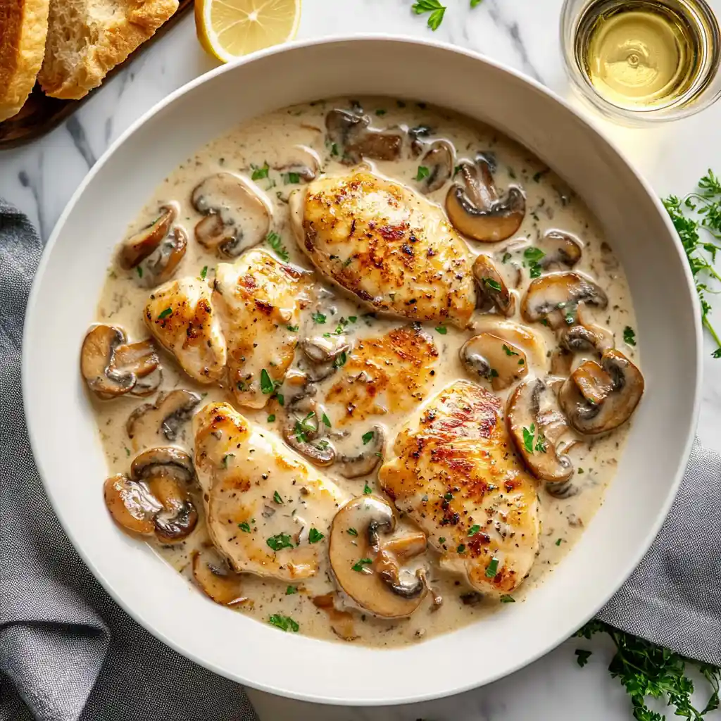 Skillet Chicken Breast with Mushrooms