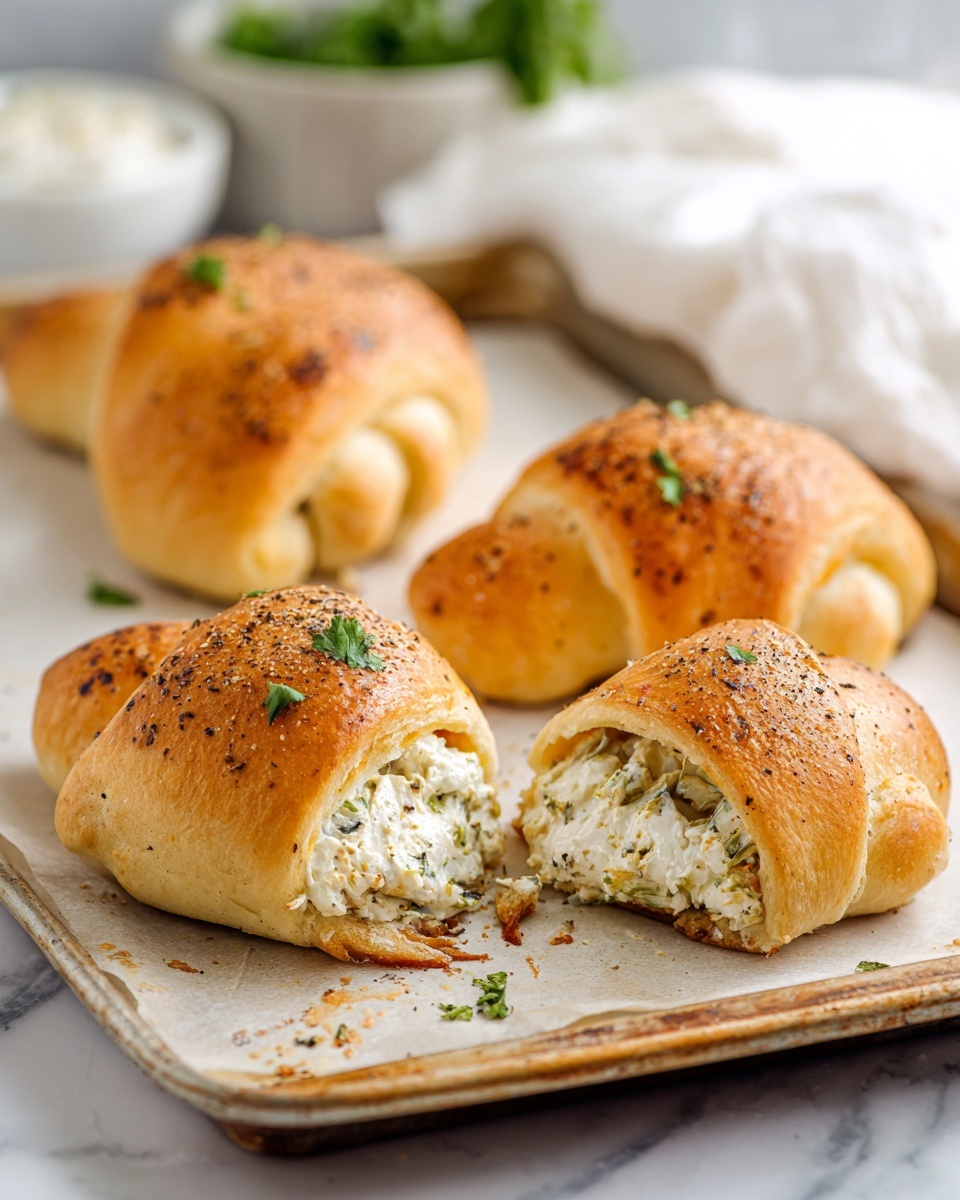 Baked Chicken Stuffed Crescent Rolls