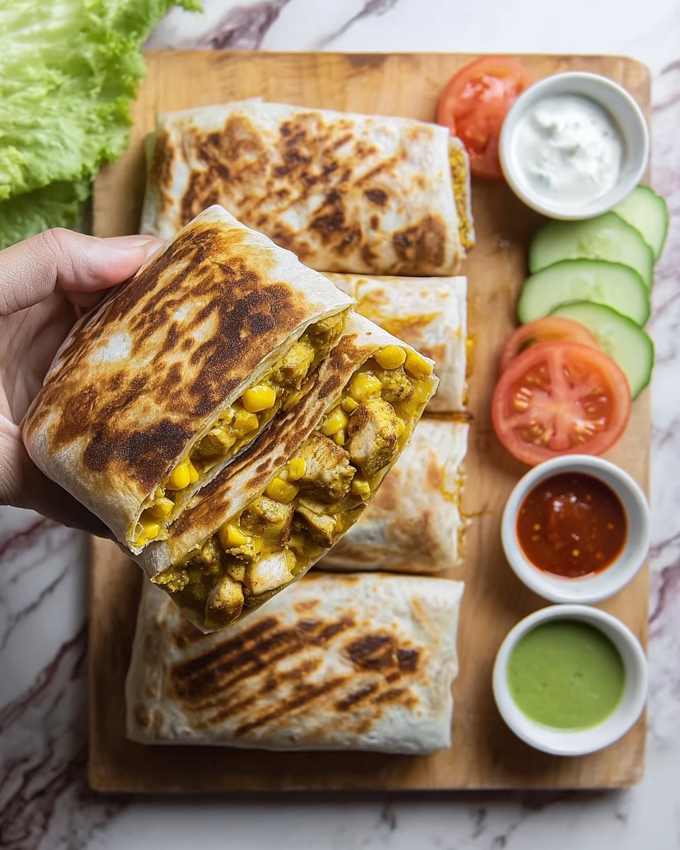 Msmen Filled with Spiced Chicken and Cheese: Flavorful Flatbread