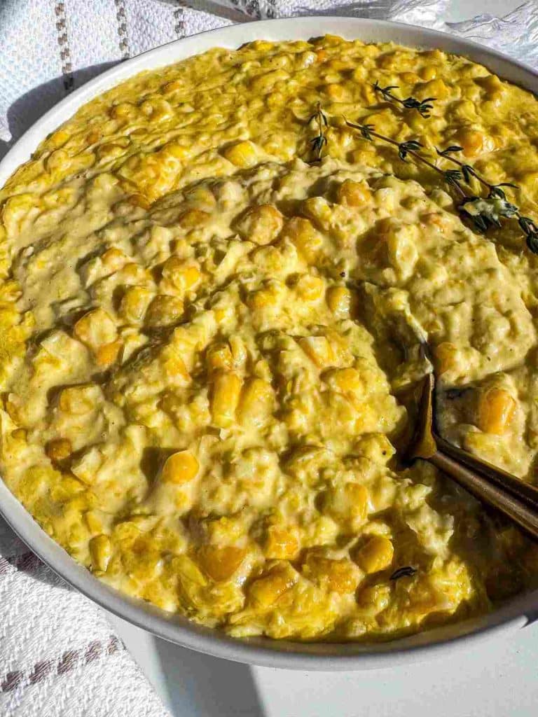 Creamed Corn in a bowl