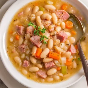 Crockpot White Bean and Ham Soup